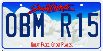 SD license plate 0BMR15