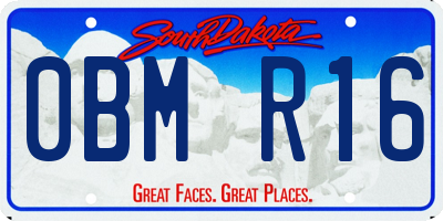 SD license plate 0BMR16