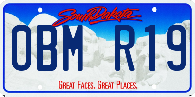 SD license plate 0BMR19