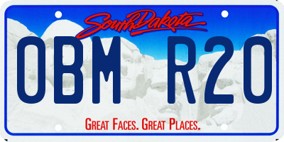 SD license plate 0BMR20