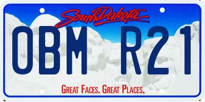 SD license plate 0BMR21