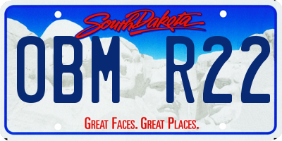 SD license plate 0BMR22