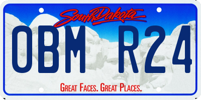 SD license plate 0BMR24
