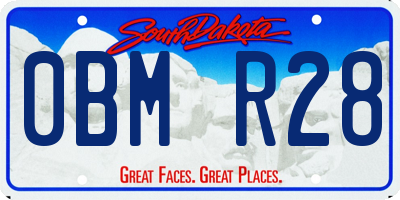 SD license plate 0BMR28