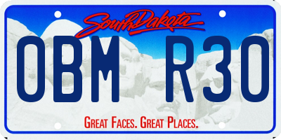 SD license plate 0BMR30