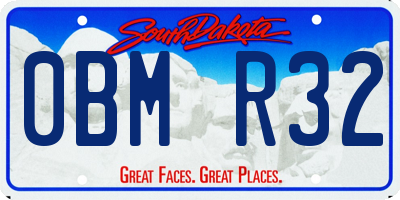 SD license plate 0BMR32