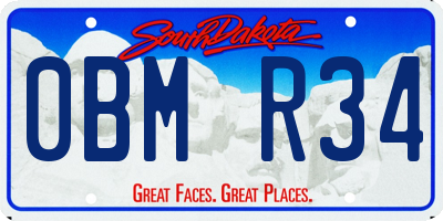SD license plate 0BMR34