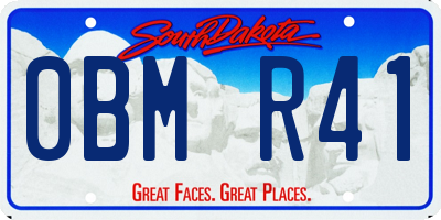 SD license plate 0BMR41