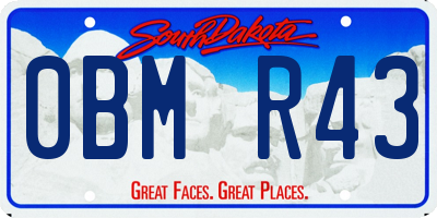 SD license plate 0BMR43