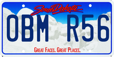 SD license plate 0BMR56