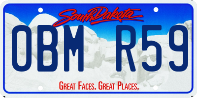 SD license plate 0BMR59