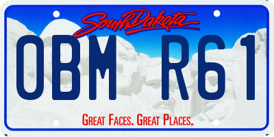 SD license plate 0BMR61