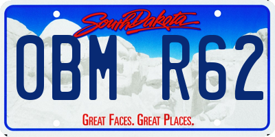 SD license plate 0BMR62