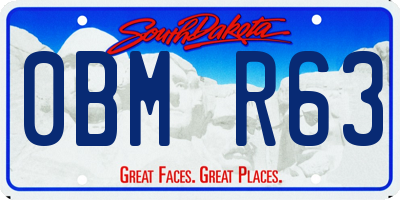 SD license plate 0BMR63
