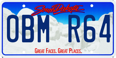 SD license plate 0BMR64