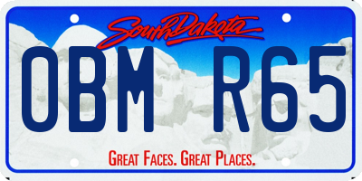 SD license plate 0BMR65
