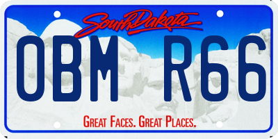 SD license plate 0BMR66