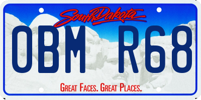 SD license plate 0BMR68