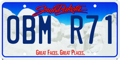 SD license plate 0BMR71