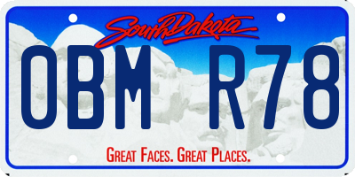 SD license plate 0BMR78