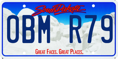 SD license plate 0BMR79