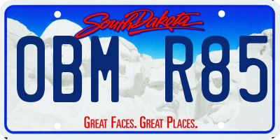 SD license plate 0BMR85