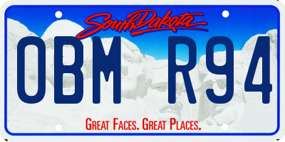SD license plate 0BMR94