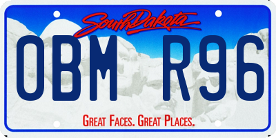 SD license plate 0BMR96