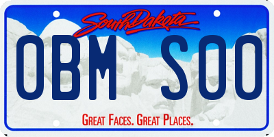 SD license plate 0BMS00