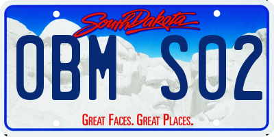 SD license plate 0BMS02