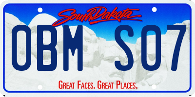 SD license plate 0BMS07
