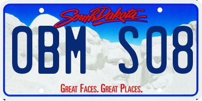SD license plate 0BMS08