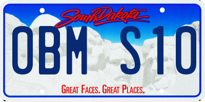 SD license plate 0BMS10