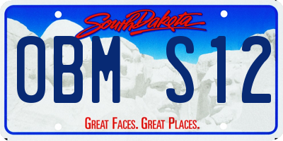 SD license plate 0BMS12