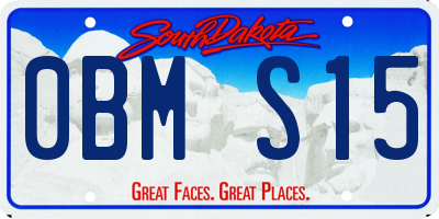 SD license plate 0BMS15