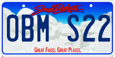 SD license plate 0BMS22