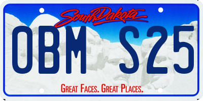 SD license plate 0BMS25