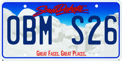 SD license plate 0BMS26