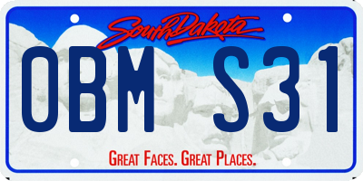 SD license plate 0BMS31