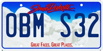 SD license plate 0BMS32