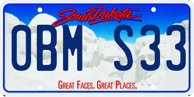 SD license plate 0BMS33