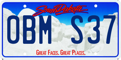 SD license plate 0BMS37