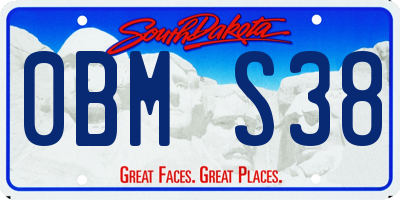 SD license plate 0BMS38