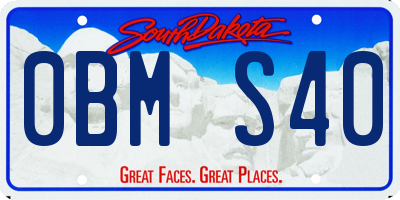SD license plate 0BMS40