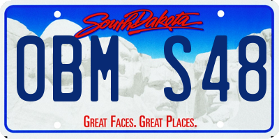 SD license plate 0BMS48