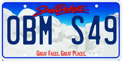 SD license plate 0BMS49