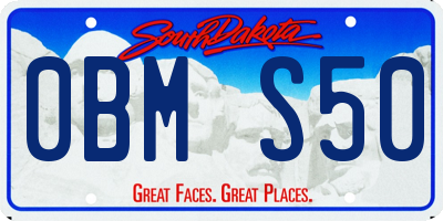 SD license plate 0BMS50