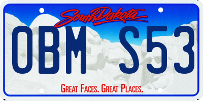 SD license plate 0BMS53