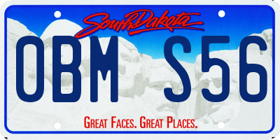 SD license plate 0BMS56