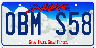 SD license plate 0BMS58